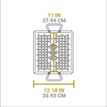 13 x 12 Inch Seasoned Carbon Steel Grilling Basket