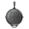 12 Inch Seasoned Cast Iron Butterfly Sugar Skull Skillet
