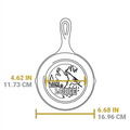 Wildlife Series™ 6.5 Inch Cast Iron Wolf Skillet