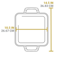 Chef Collection 11 Inch Cast Iron Square Griddle
