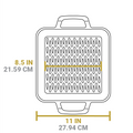 Chef Collection 11 Inch Cast Iron Square Grill Topper